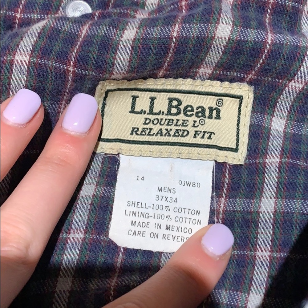 LL Bean Relaxed Fit Flannel Lined Jeans - Picture 7 of 8